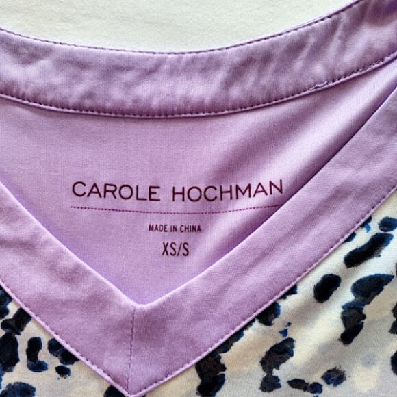 CAROLE HOCHMAN Tropical Cheetah Print Caftan Drawstring Waist Beach Cover Up XS - Picture 11 of 16